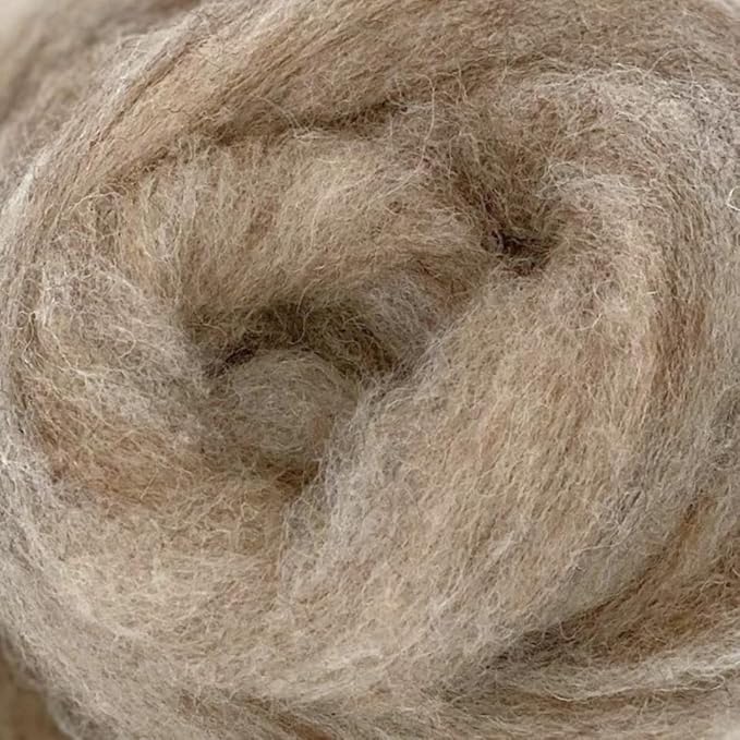 Corriedale Carded Sliver Wool Roving Variety Bundle | Best Core Wool for Needle Felting, Spinning, Wet Felting, Weaving, Dryer Balls, Yarn Roving - Ethically Sourced (Woodland Neutrals)