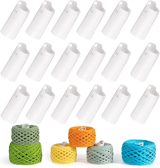 Etcokei 18pcs Yarn Ball Tube for Etcokei Electric Yarn Winder M1, Reusable ABS Yarn Cake Tube for Neat Storage & Tangle-Free Knitting/Crocheting Accessories