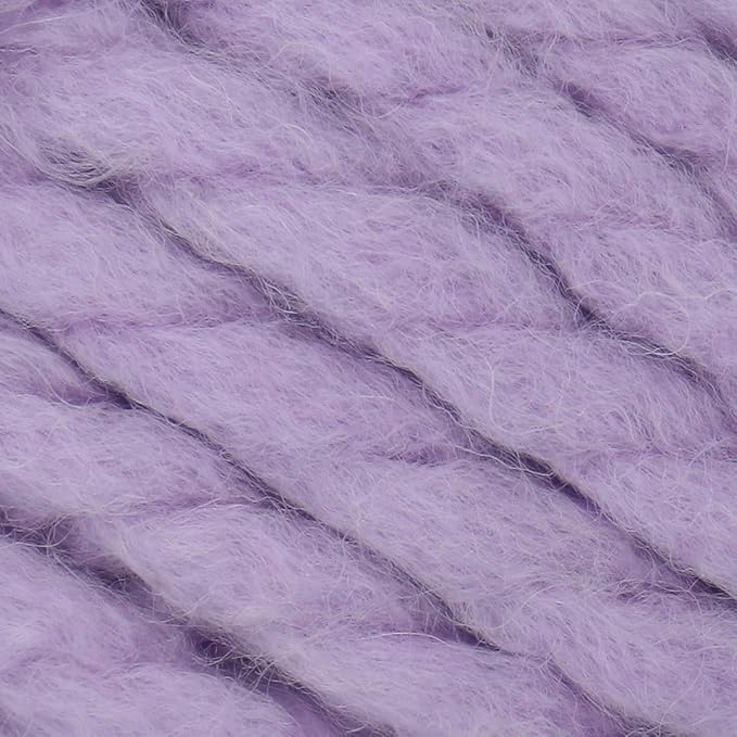 Estako Cozy Thick & Quick Yarn 20% Wool 80% Acrylic Soft Super Bulky Weight #6 Knitting and Crocheting Yarn 3.52 oz (100gr) 65 yds (60 m) (50658-Lilac)