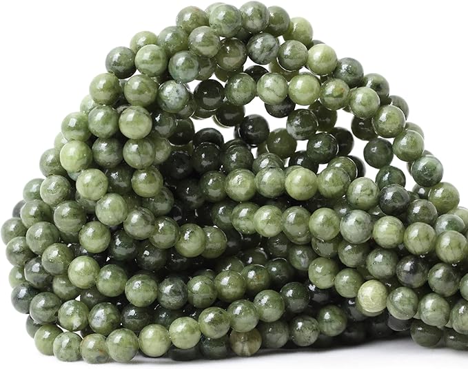 cheavian 60pcs 6mm natural taiwan green jade round loose beads for jewelry making diy bracelet necklace materials 1 strand 15"