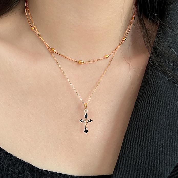60Pcs/30Set Rosary Making Kits Supplies Religion Cross and Center Medal Charms Alloy Picture Jesus Enamel Pendant for Diy Prayer Necklace Jewelry