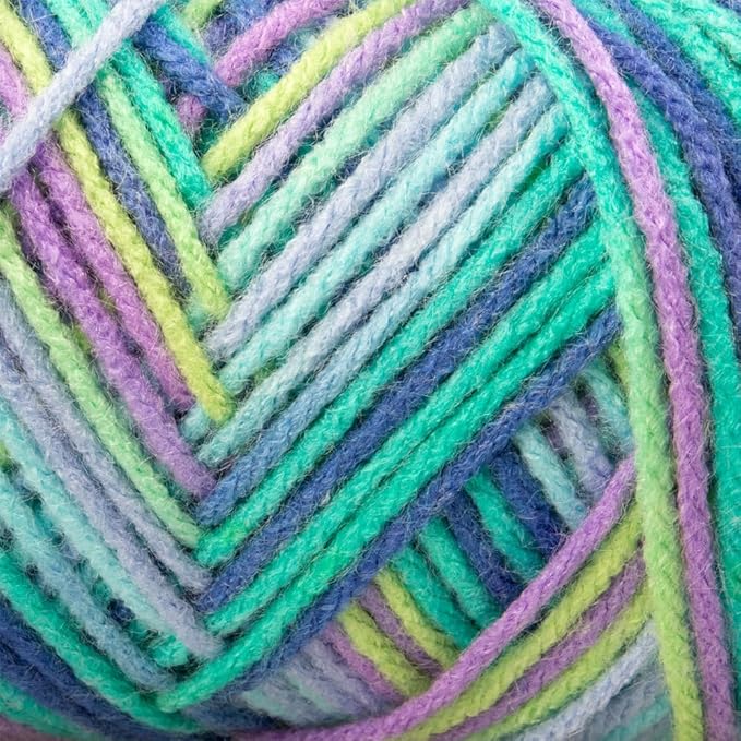 Craft County Size 4 (Medium) 100% Acrylic Fiber Yarn – Variety of Color and Pattern Options – Great for Crochet, Knitting, and Weaving (Wildflower)