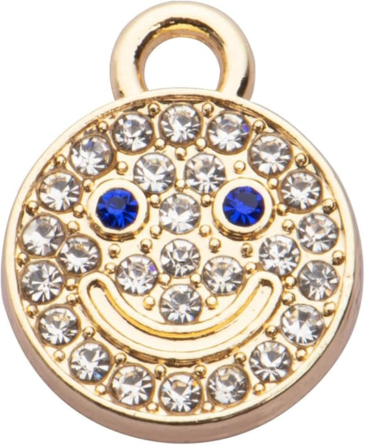 Pack of 20 Rhinestone Charms Gold Plated Pendants Pave Crystal Accessories for Necklace Bracelet Jewelry Making DIY Crafting