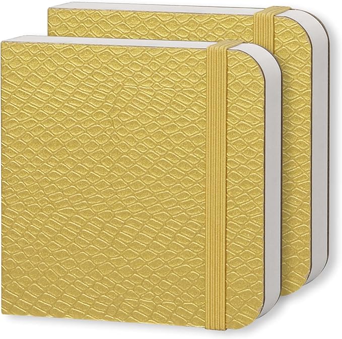 SEMLEART Watercolor Journal - Compact & Portable, 2 Pack, 44 sheets,3.1×3.1in,Cold-Pressed, 110lb/230gsm - Ideal for Sketching and Watercolor Painting on The Go (3.1×3.1in)