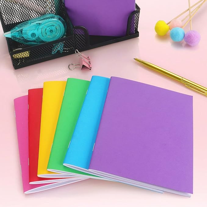 Tamaki 6 Pack Colorful Blank Books for kids to Write, Drawing, Cute Sketchbook for Kid, 6 Colors (4.25 x 5.5 Inches)