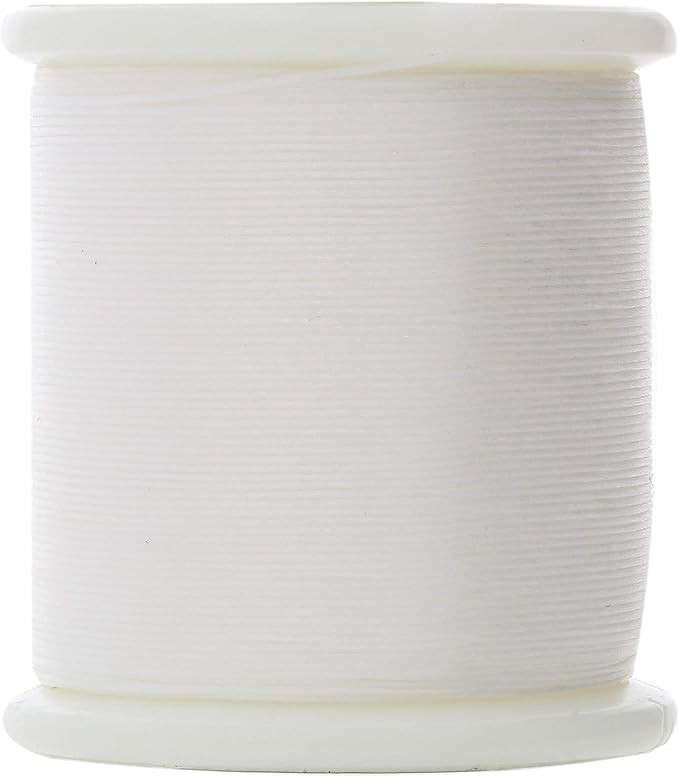 KO Nylon Beading Thread, Ivory Color, Japanese Pre-Waxed 100% Nylon, 330TEX, Tangle Resistant Knotting Cords, 50m /55 yds Spool, Use for Seed Bead Projects, Loom Work & Bead Weaving
