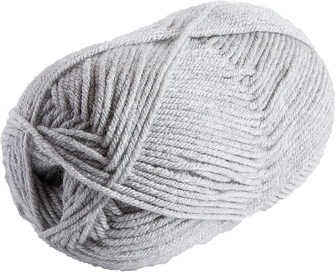 Knit Picks Brava Gray 100% Acrylic Worsted Weight Soft Yarn for Knitting, Crocheting, Knitting Machine use, Medium Weight 4 Yarn for Washable Projects (Dove Heather)