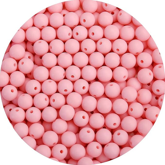 bonny boxx 60pcs 16mm matte pink acrylic round beads, frosted plastic resin bubblegum balls chunky gumball beads for necklace and bracelet making, crafting supplies