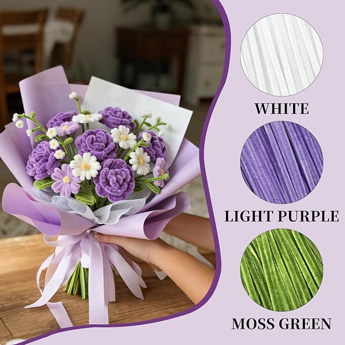 Lovely Light Purple Pipe Cleaners Craft,200pcs Arts Crafts,Chenille Stems Art Supplies for Projects Creative DIY Room Decor,Christmas Decorations,Teen Girl Gifts Trendy Stuff,Halloween Gifts