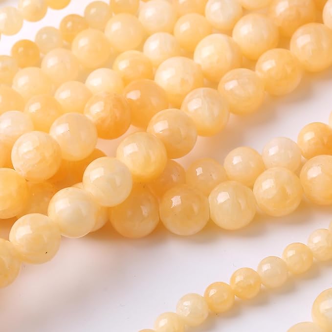 Rice Topaz Stone Beads Jewelry Making Gemstone Round Crystal Bracelet Necklace 1 Strand 15.5inch 31PCS 12MM