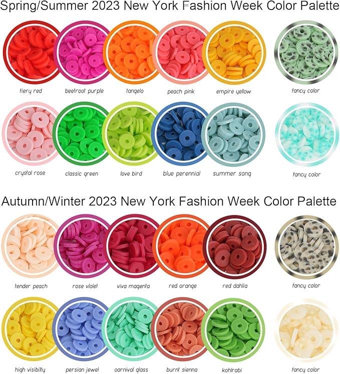 JQEEYGV Bracelet Making Kit 3 Boxes - 11,000pcs Clay Beads - 48 Fashion Colors Beads for Friendship Bracelet Kit - Polymer Heishi Letter Beads for Jewelry Making - Adults Teen Girls Trendy Gift