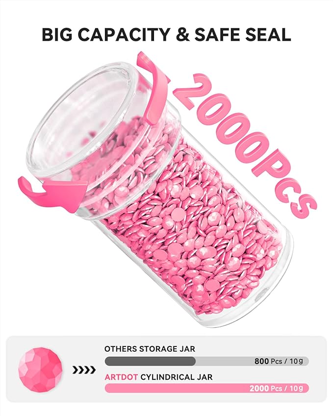 ARTDOT 240 Slots Storage Container for Diamond Art Kits for Adults, Portable Bead Storage Boxes for Diamond Painting Accessories and Tools