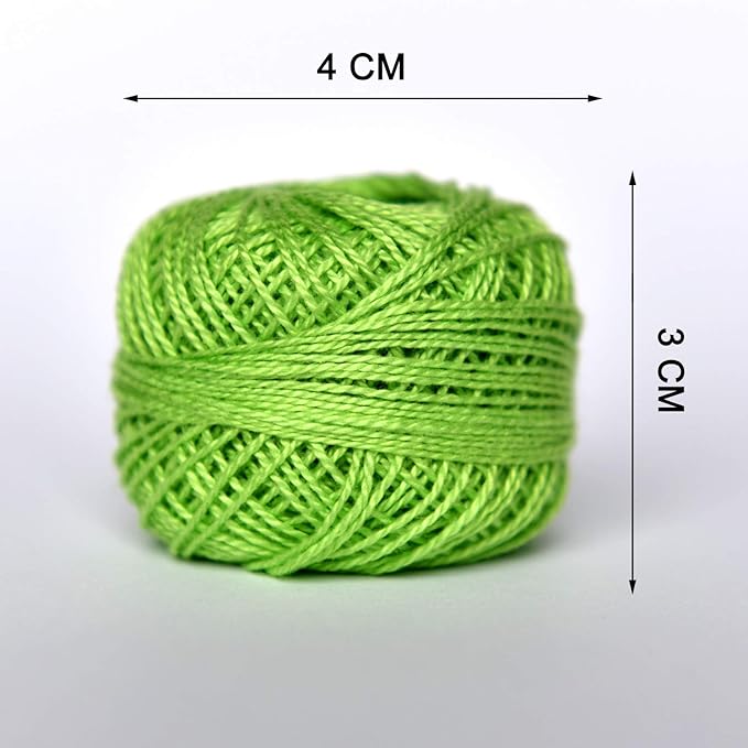 Crochet Thread 10 Balls Cardinal Size 8 for Crochet Hardanger Cross Stitch Needlepoint Hand Embroidery (Cayon Series)