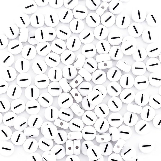 sunrica 300pcs vowel letter pony beads for friendship bracelets making 4x7mm individual round white alphabet beads i