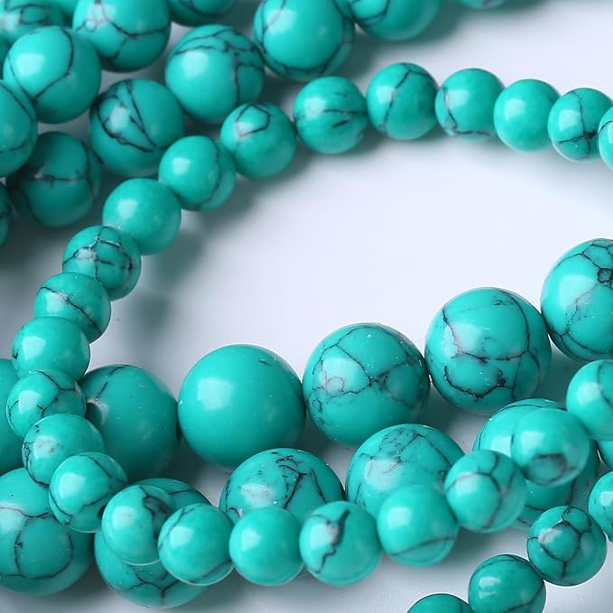 31PCS 12MM Turquoise Stone Bead Gemstone Round Crystal Jewelry Making DIY Bracelet Necklace Jewelry Making