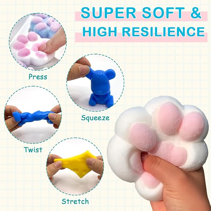 Taba Squishy Kit - 7oz DIY Liquid Silicone Making Set for Squishy Maker, All-in-one Rubber Squishy Kit with Guided, Mold, Flocking Powder - Bubble Free, Fast Cure for Beginners, Stress Relief & Gifts