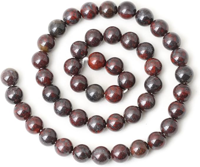 cheavian 45pcs 8mm natural brecciated jasper round loose beads for jewelry making diy bracelet necklace materials 1 strand 15"