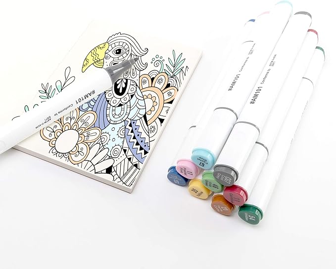 LayFlat Sketchbook - 3.75 x 5.3 Inches - Feathers Blank Note Book, 64 Sheets, Thick 100gsm Paper, for Drawing, Sketching, and journaling