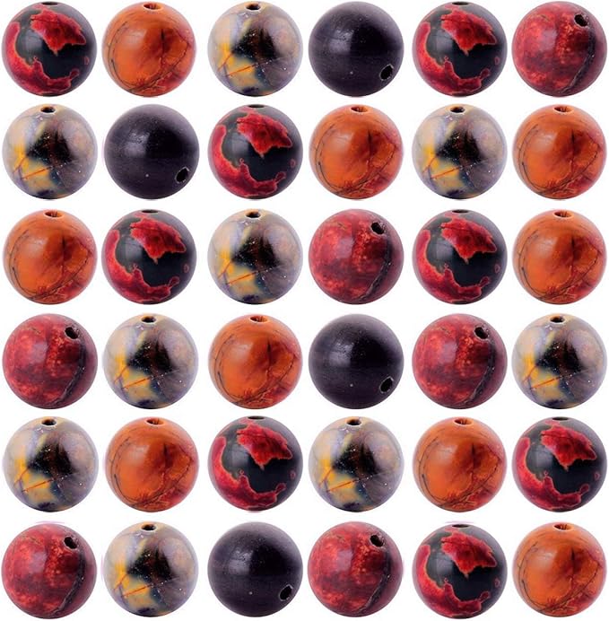 Natural Stone Beads 100pcs 8mm Picasso Jasper Round Genuine Real Stone Beading Loose Gemstone Hole 1mm DIY Charm Smooth Beads for Bracelet Necklace Earrings Jewelry Making (Picasso Jasper Red, 8mm)