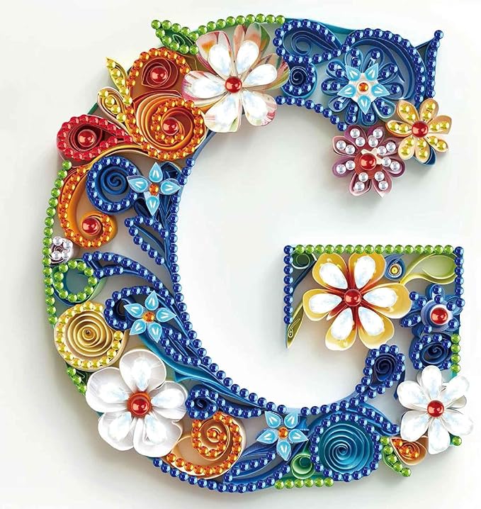 MVVMTOP Diamond Painting Kit, 5D DIY Letter G, Special Shape Crystal Artificial Diamond Art Partial Mosaic Handicraft for Beginners, Wall Decor Gift for Bedroom, Office, Living Room 6.7x6.7in