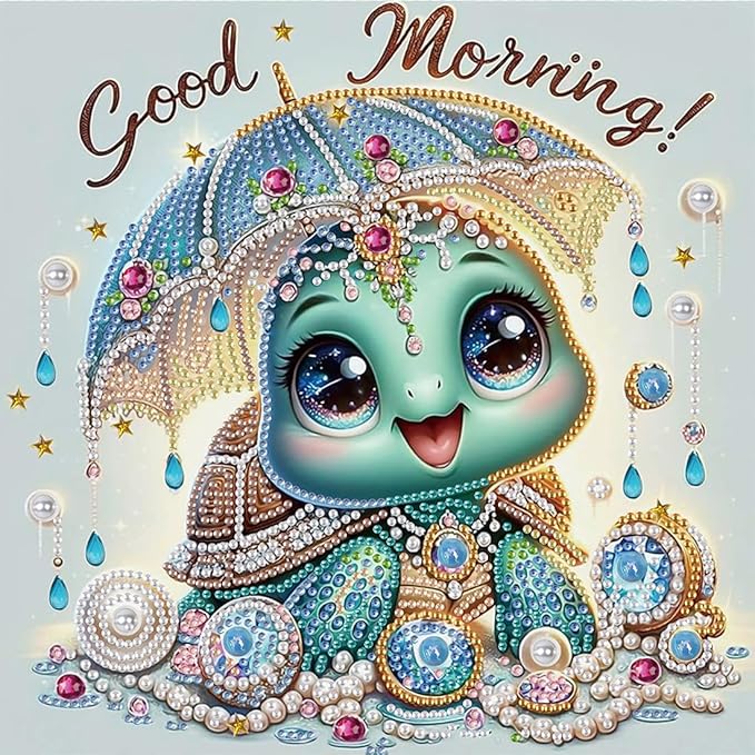 SHICERNHJ Sea Turtle 5D Diamond Art Kits for Adults,Special Shape Diamond Painting Kits for Cartoon Turtle,DIY Crystal Rhinestone Diamond Dots and Crafts for Adults Home Wall Decor 12 X 12inch