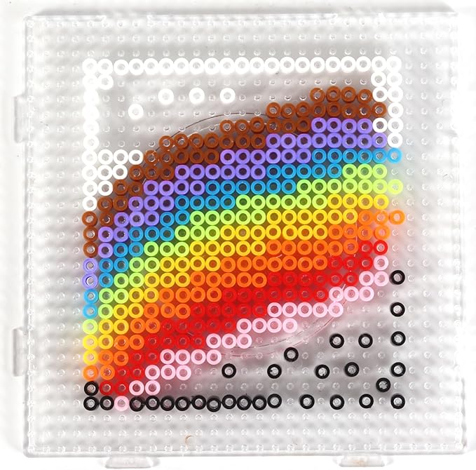 banchelle fuse beads melting beads refills for 5 mm fuse bead board, about 7000 pcs (pink)