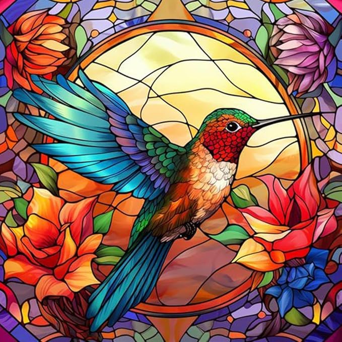 hummingbird stamped cross stitch kits hummingbird cross stitch patterns,dimensions cross stitch kits embroidery kit arts and crafts for beginners 13.7x13.7 inch