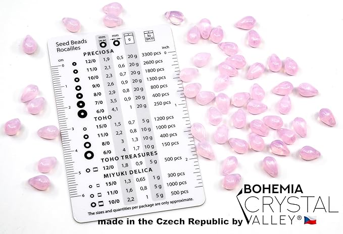 Czech 50-Piece Glass Beads, 6x9mm, Teardrop Opal Gentle Pink