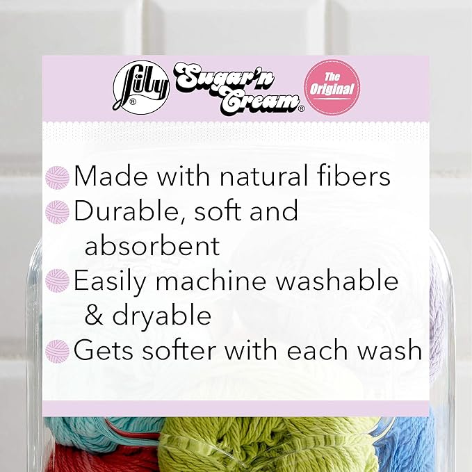 Lily Sugar N Cream Cones Coral Rose Yarn - 1 Pack of 400g/14oz - 100% Cotton - #4 Worsted (Medium) - 674 Yards - Knitting/Crochet