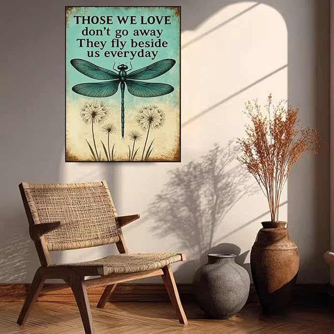 GEMFAMILY 5D Diamond Art Kits for Adults, Dragonfly Dandelion Diamond Painting Kits for Beginners,DIY Round Full Drill Diamond Painting Kits for Home Wall Decor 12 x 16 Inch