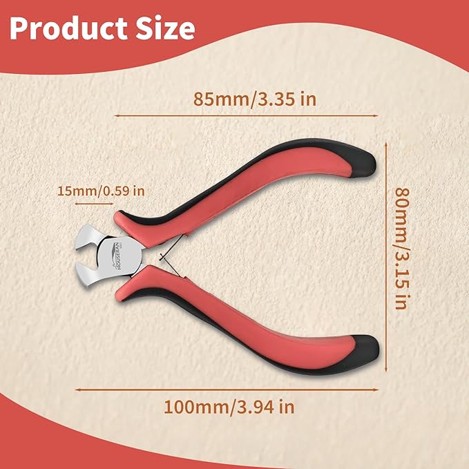 houseran end cutting pliers 4"-5 pack end cutting pliers for jewelry making with spring loaded for diy, craft, repairing