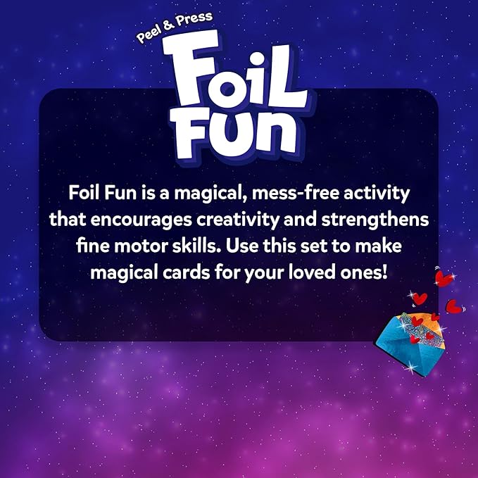 skillmatics foil fun - card making set, no mess art for kids, craft kits & supplies, diy creative activity, gifts for girls & boys ages 4, 5, 6, 7, 8, 9