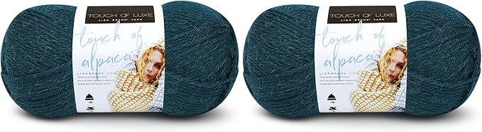 (1 Skein) Lion Brand Yarn Touch of Alpaca Yarn, Jade (Pack of 2)