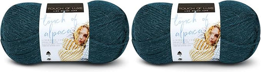 (1 Skein) Lion Brand Yarn Touch of Alpaca Yarn, Jade (Pack of 2)