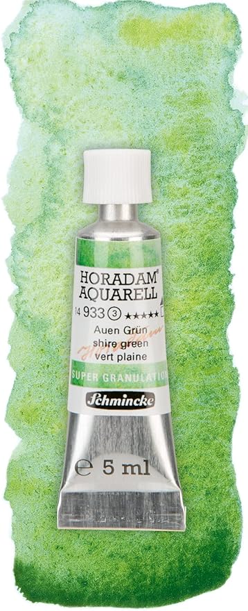 Schmincke Horadam® Aquarell, Super Granulation Trio Aue, 5 ml Tubes, 74 619 097, Cardboard Set, Very Strong Granulating colors, Finest, Super Granulating Watercolors