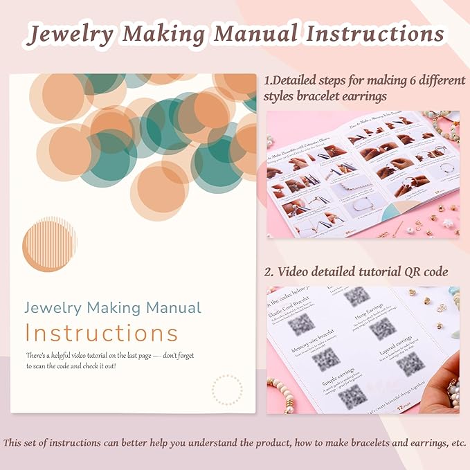 Wurosi 1927 PCS Jewelry Making Supplies Kit, Charm Bracelet Making Kit for Adults, Natural Stone Beads for Irregular Natural Stone, DIY Bracelet/Necklace/Earring/Rings