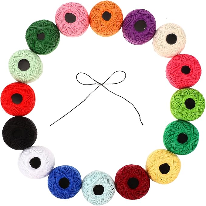 32 Rolls Cross Stitch Thread Sewing Machine Thread Kit Cross Stitching Crochet Size 10 Embroidery Sewing Machine Convenient Embroidery Manual Cotton