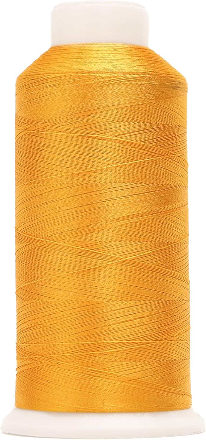 High Tenacity Polyester Embroidery Machine Thread 40WT(120D/2) 4000M Per Spool for Commercial and Domestic Embroidery Machine (Pumpkin Chiffon-1951)