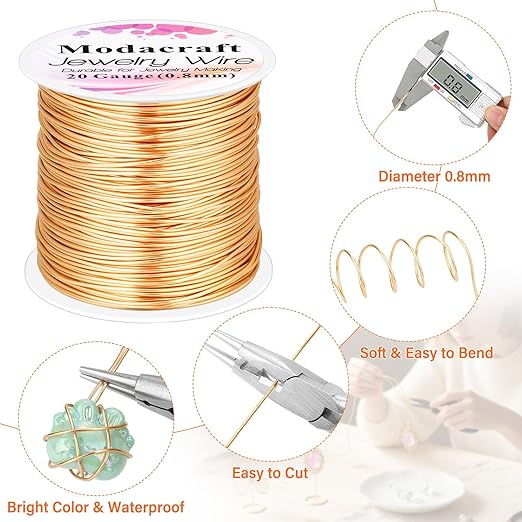 18 20 22 Gauge Jewelry Beading Wire for Jewelry Making Supplies with Versatile Pliers,Craft Jewelry Wire Tarnish Resistant
