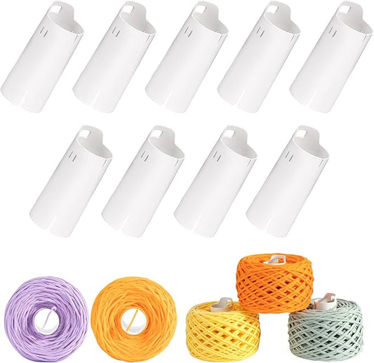 Etcokei 9pcs Yarn Ball Tube for Etcokei Electric Yarn Winder M1, Reusable ABS Yarn Cake Tube for Neat Storage & Tangle-Free Knitting/Crocheting Accessories