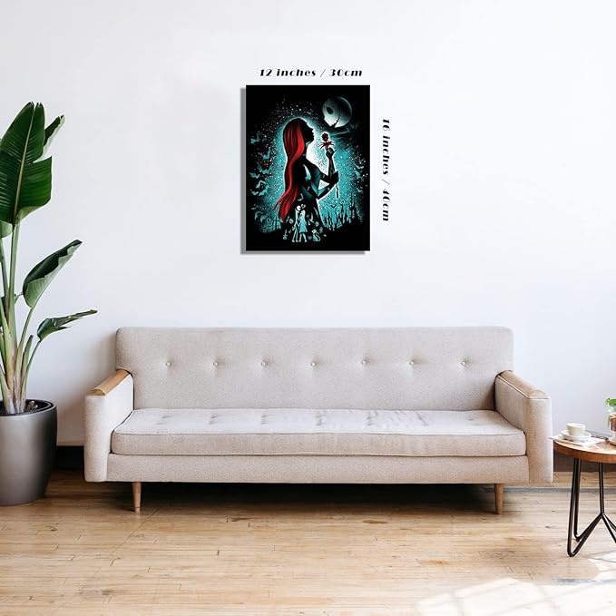 Youtheart Painting with Diamonds Sally Diamond Art Halloween, 5D Full Drill Cross Stitch Embroidery Kits, DIY Wall Décor
