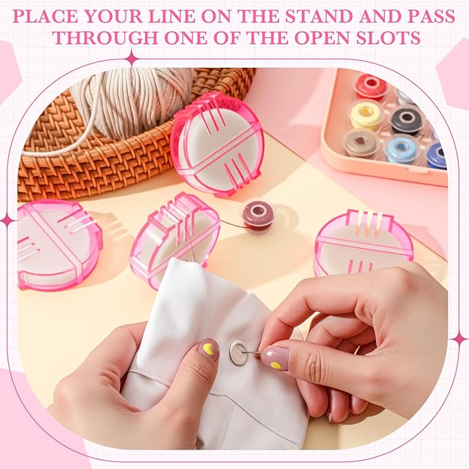 Maitys 4 Pcs Thread Wax Thread Conditioner Beeswax for Hand Sewing Embroidery Beeswax Floss Conditioner for Quilting Sewing Strengthening Line Embroidery Wax (White,Pink Case)