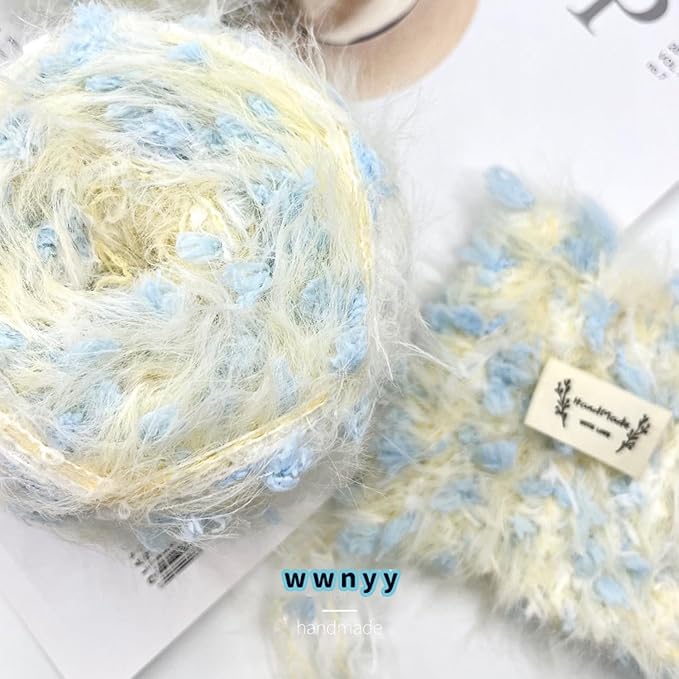 Hand Spun Art Yarn 4 Pack of 50g/Skein with Hand Blended Colorful Handmade for Jewelry Making, Junk Magazines Knitting Crafts Textile Decorative Tassels Card Making