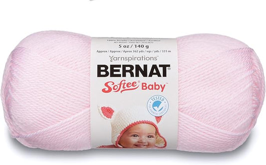 Bernat Softee Baby Yarn, 5 oz, Pink, 1 Ball
