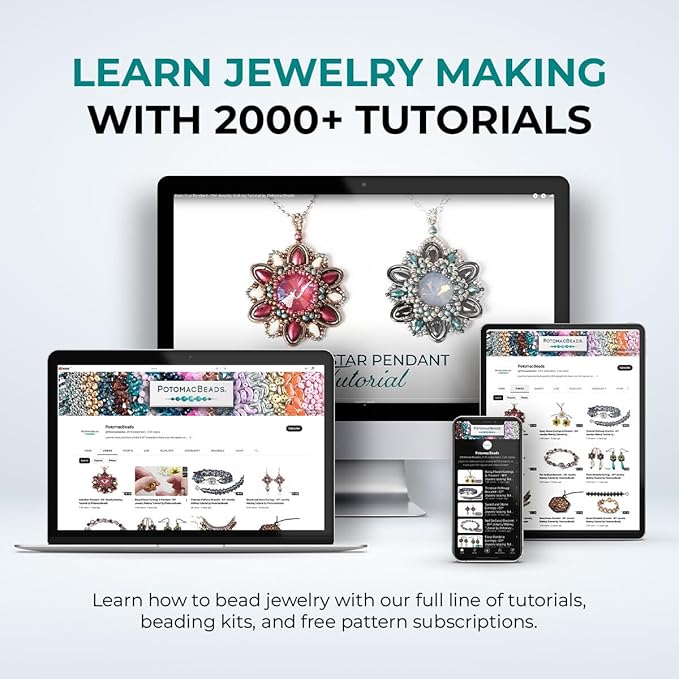 potomacbeads ultimate beaded jewelry making kit - over 18,000 bracelet, necklace & earring beads, create diy jewelry, all essential beading materials, c/w manual, tools & components
