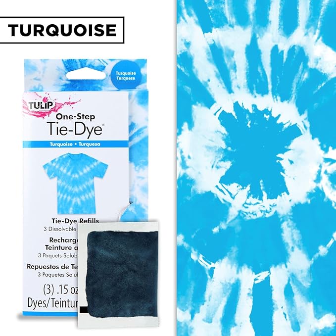 Tulip One-Step Tie-Dye Kit Dye Refill Packs, Turquoise