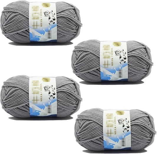 Caddice Comfy Blend Milk Wool Plain Knitting & Crochet Yarn Bulk Starter Kit for Colorful Craft DIY Handcrafts