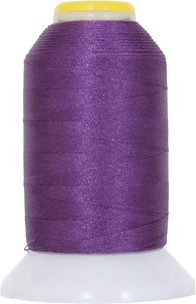 Threadart 60 Weight Micro Embroidery Thread | Fine Line Lettering & Bobbin Thread | 1000m Spools - 30 Colors Available - Purple