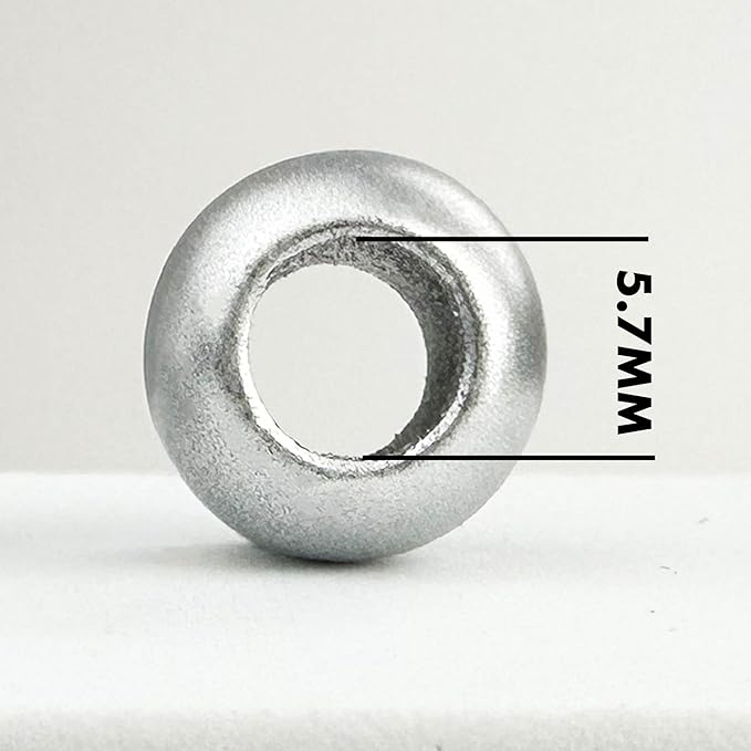 300 acrylic large hole beads for crafts 10mm x 12mm acrylic barrel beads with 5.7mm large hole, matte silver