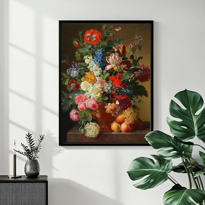 Mandun Flower Paint by Numbers for Adult, Flower Paint by Numbers Kit for Adults Beginners, DIY Acrylic Painting on Canvas for Home Wall Art Decor Gift 16x20Inch